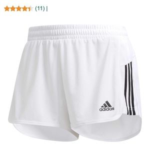 Brand new white and black striped adidas shorts